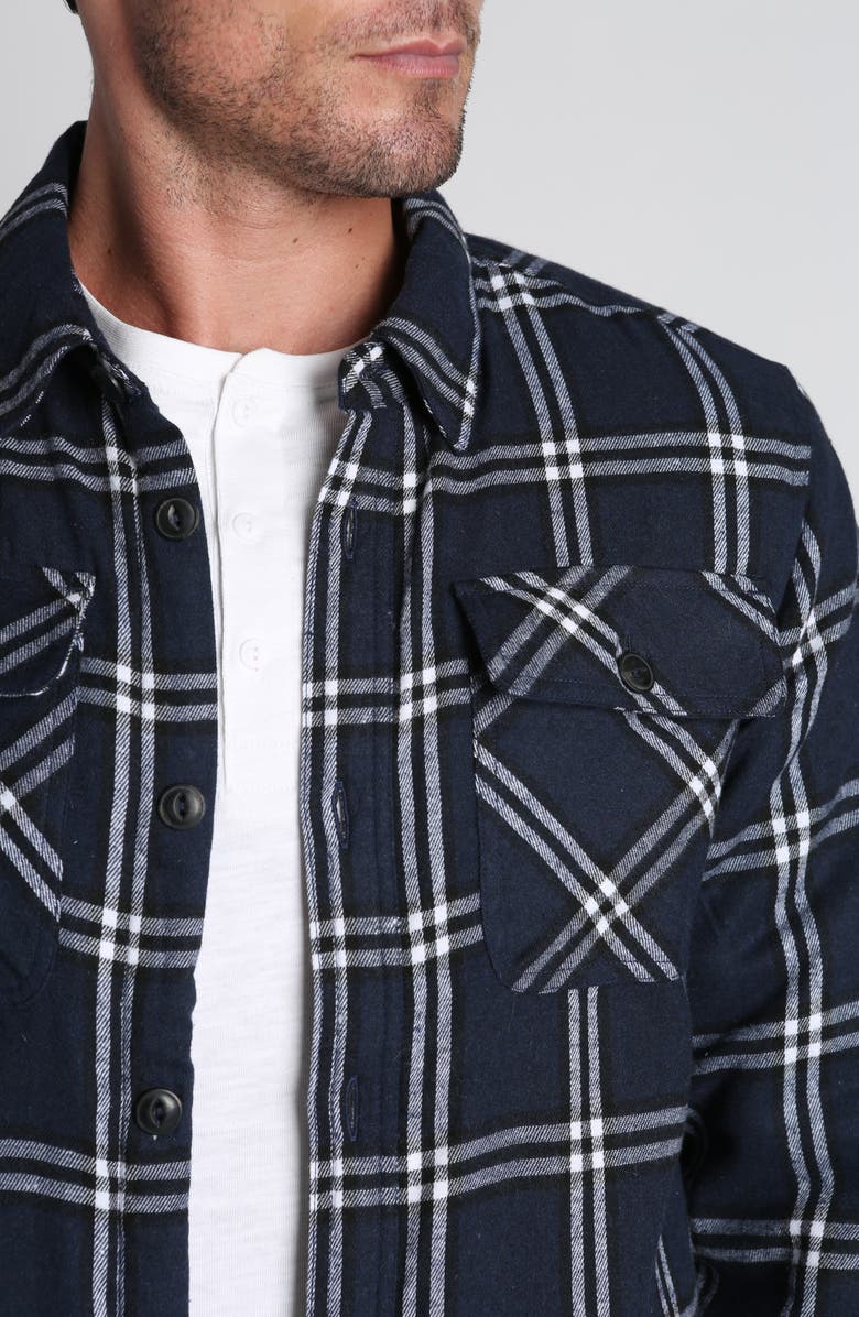 JACHS Plaid Fleece Lined Long Sleeve Button-Up Shirt, Alternate, color,