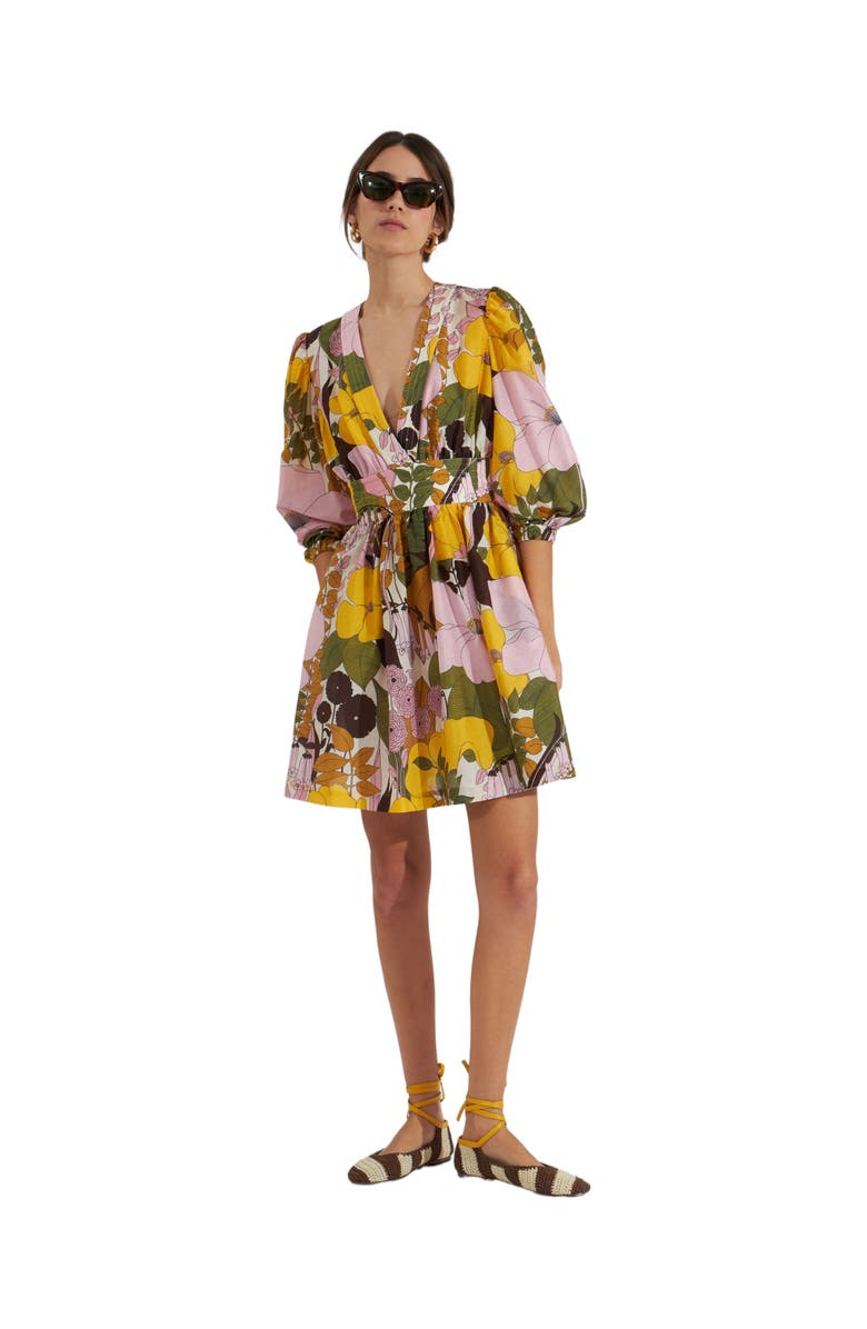 La DoubleJ Margherita Dress Big Flower Rose Pink, Main, color,