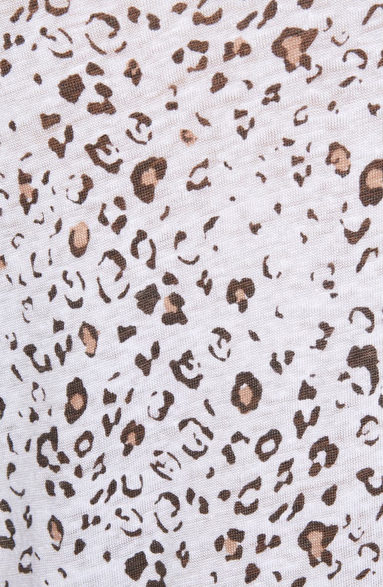 Rails Jourdan Leopard Print Linen Blend Henley, Alternate, color, 