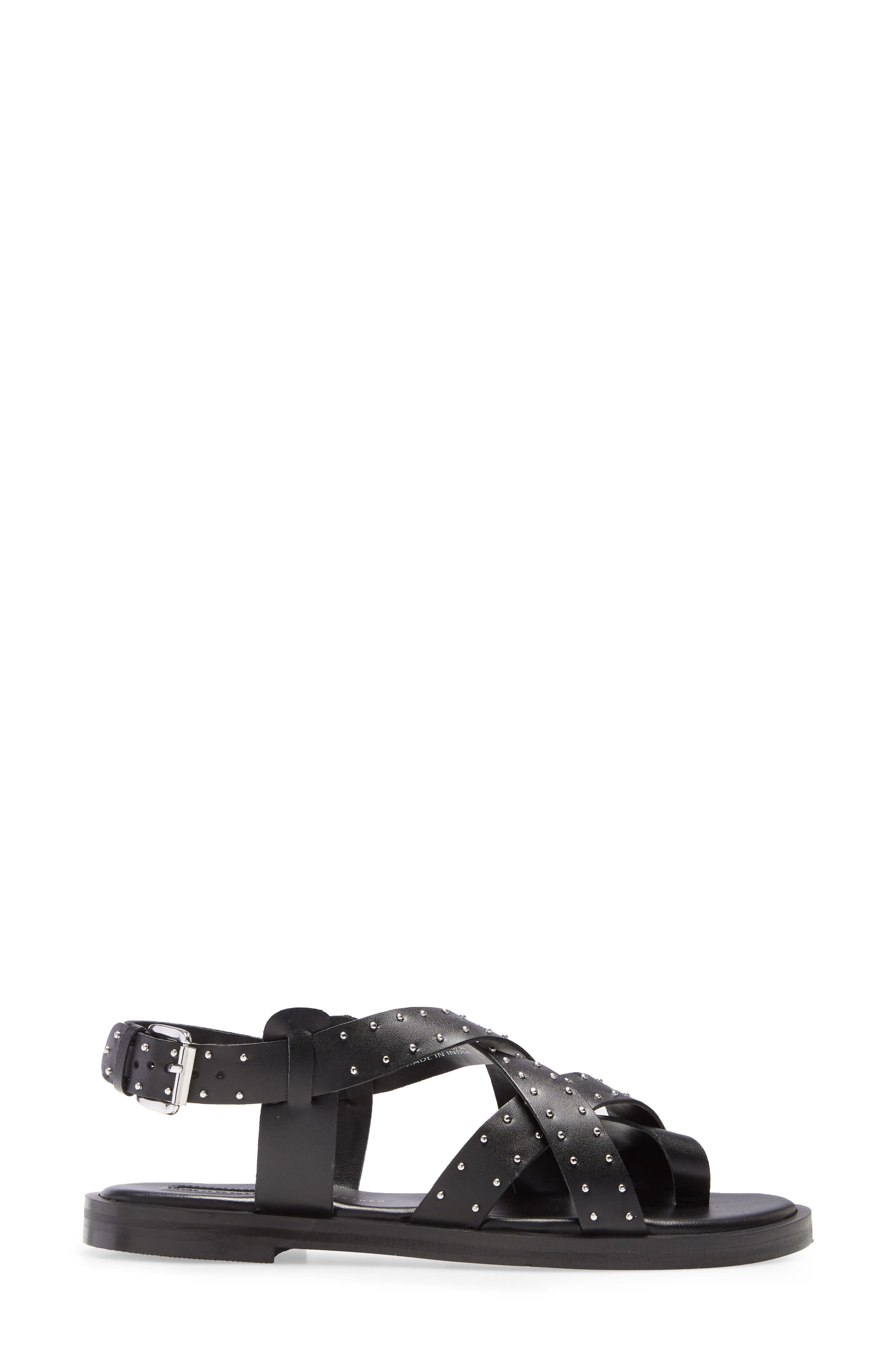 Topshop Paige Studded Sandal, Alternate, color, 