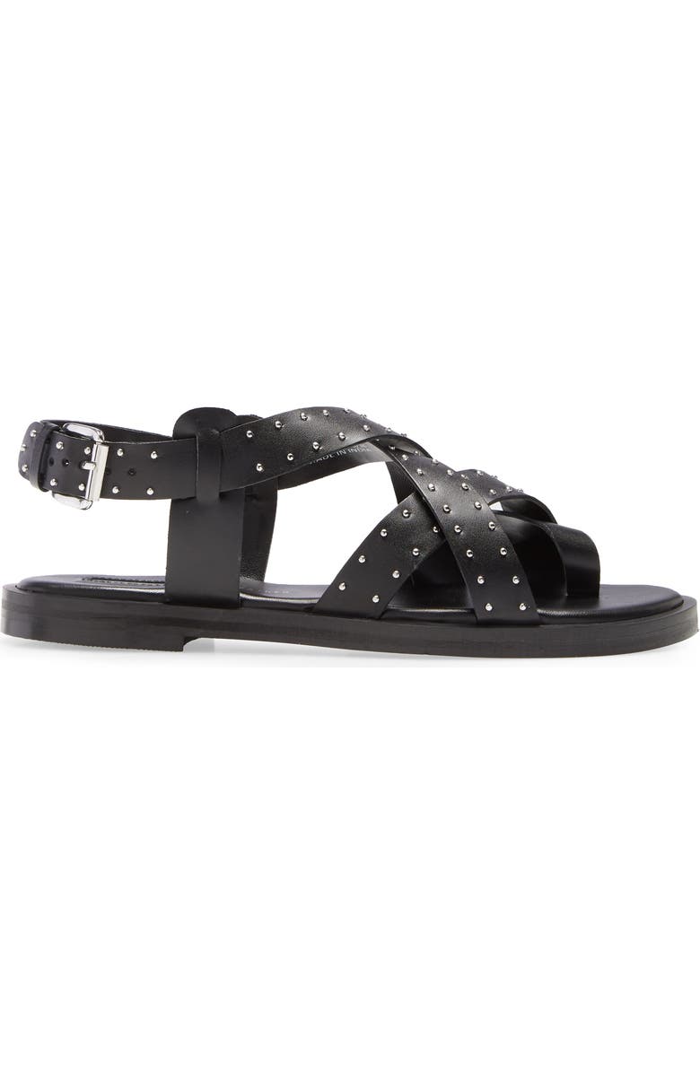 Topshop Paige Studded Sandal, Alternate, color,