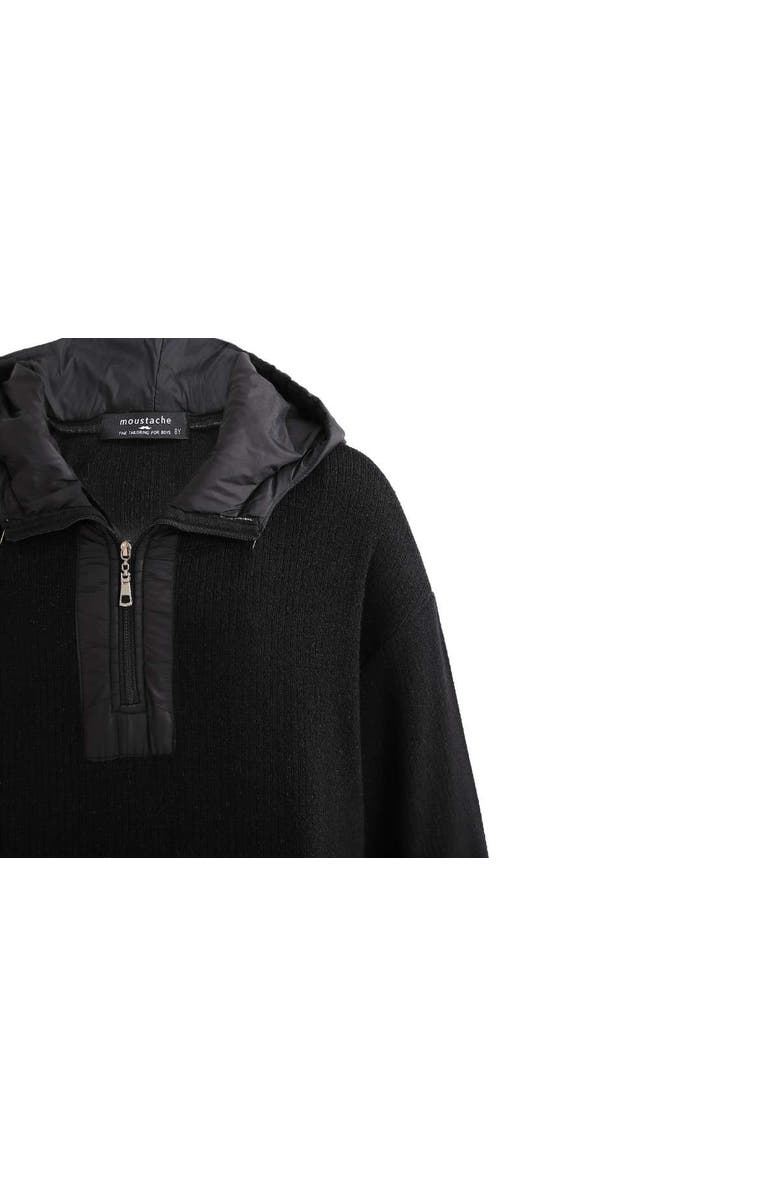 MOUSTACHE Ribbed Half-Zip Sweater, Alternate, color, Black