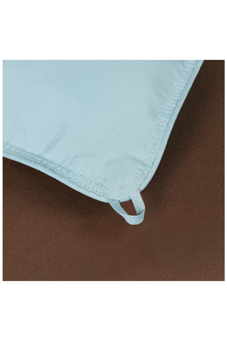 Classic All-Season Reversible Down Alternative Comforter, Alternate, color, CHOCO-SKY BLUE