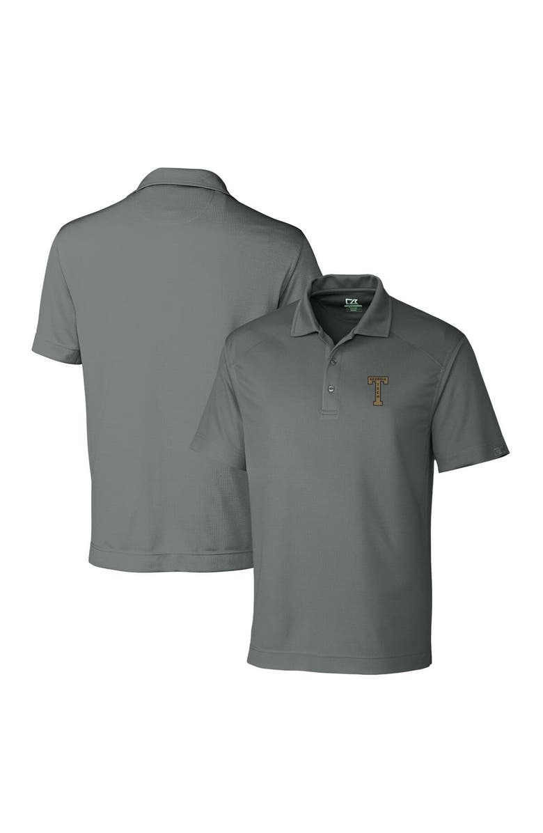 Cutter & Buck Men's Cutter & Buck Steel Georgia Tech Yellow Jackets DryTec Genre Textured Solid Polo, Alternate, color,