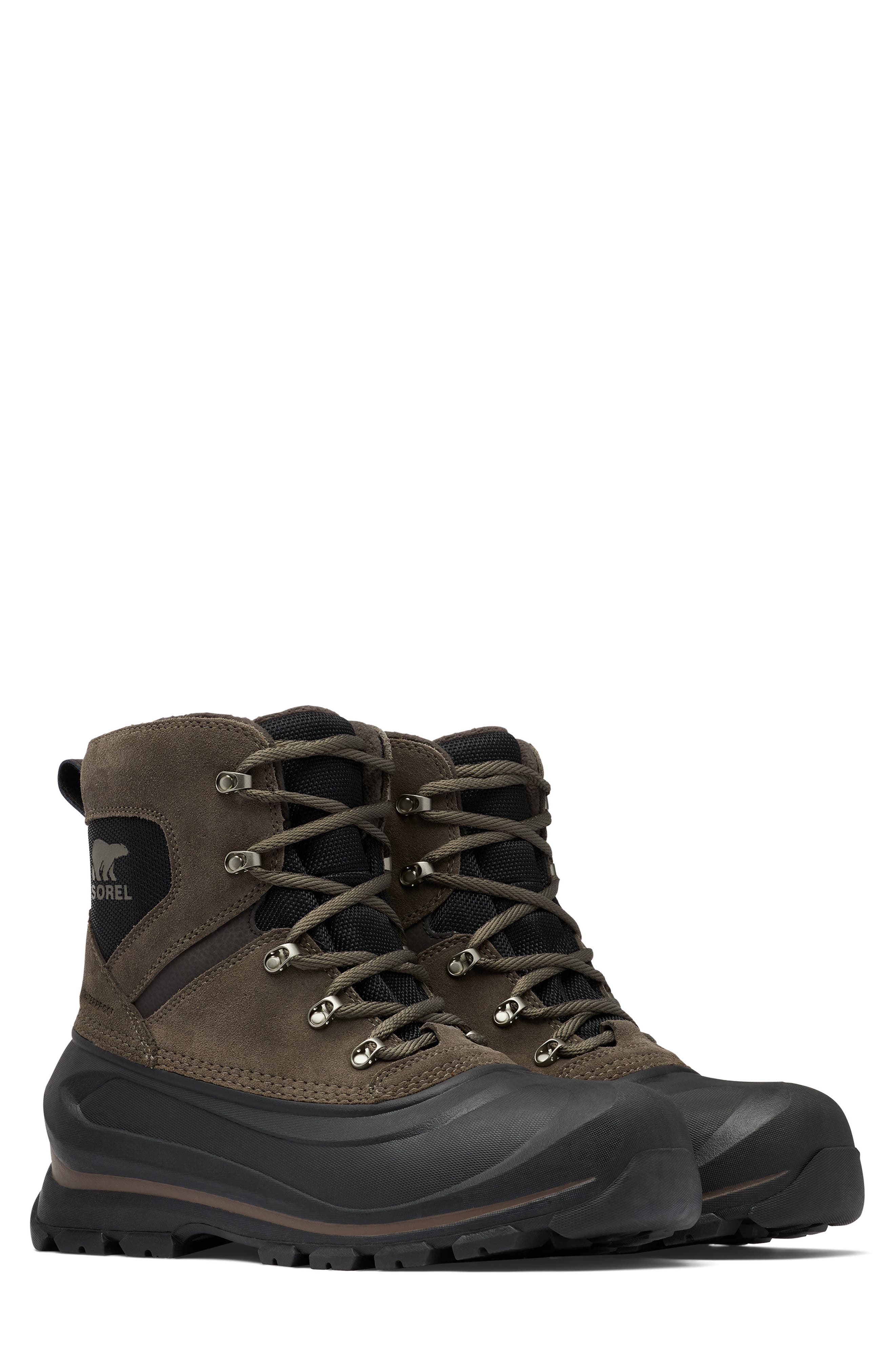 Sorel Buxton Lace‎ Snow Boots Mens 9 Brown Black Waterproof Insulated NM2737-257 Sorel Men main image 3