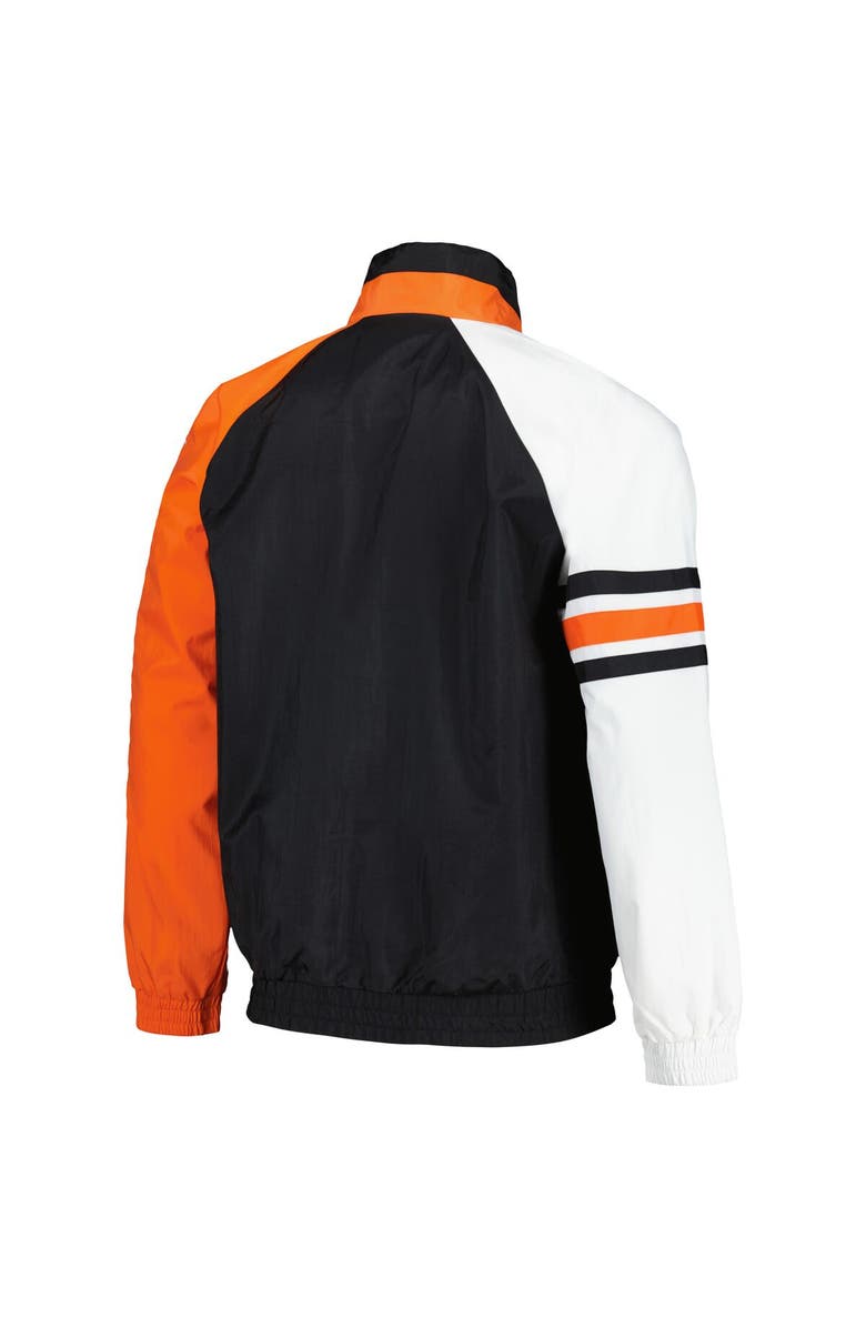 STARTER Men's Starter Black/Orange San Francisco Giants Elite Raglan Half-Zip Jacket, Alternate, color, Black