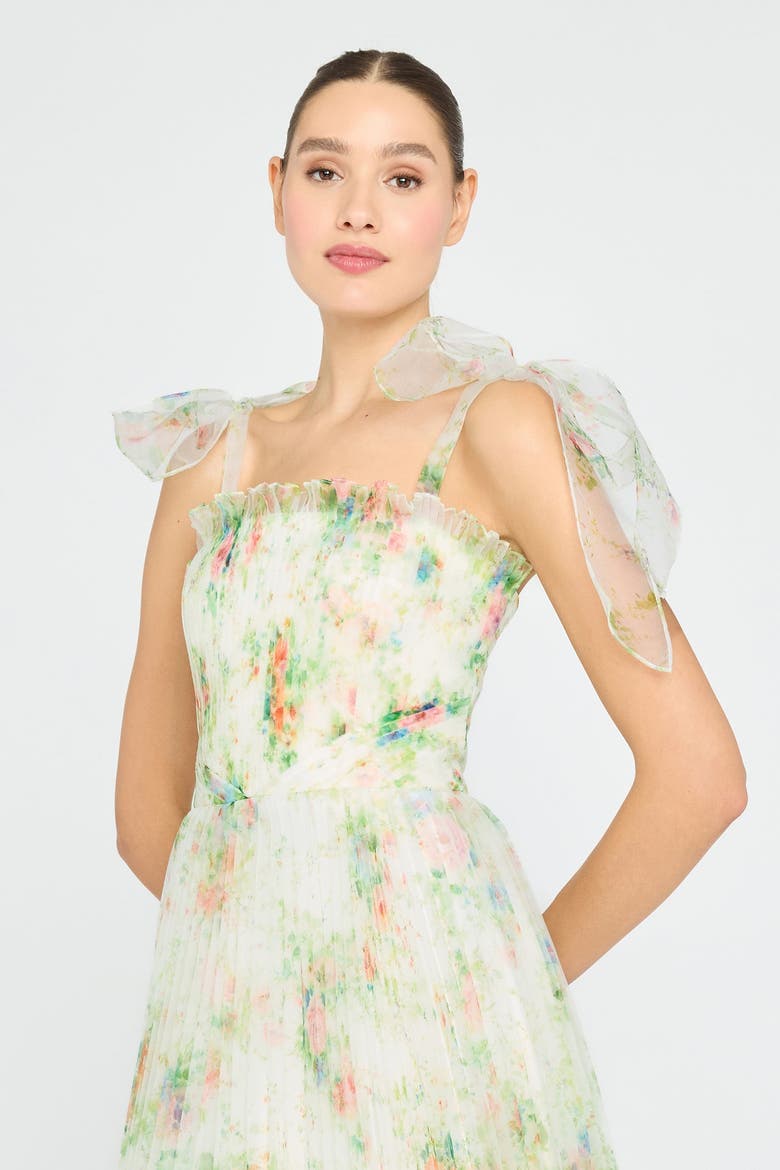 Betty Pleated Organza Dress, Alternate, color, Petite Primrose