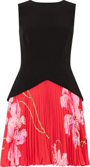 Milly Haddy Floral Pleated Minidress