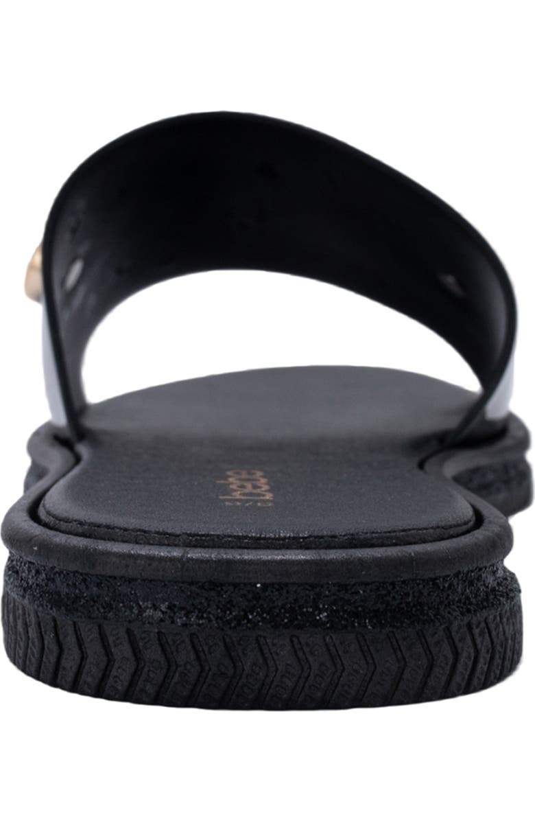 bebe Chain Charm Slide Sandal, Alternate, color, Black
