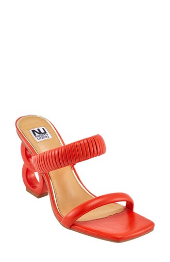 Ninety Union Raddle Square Toe Sandal In Orange