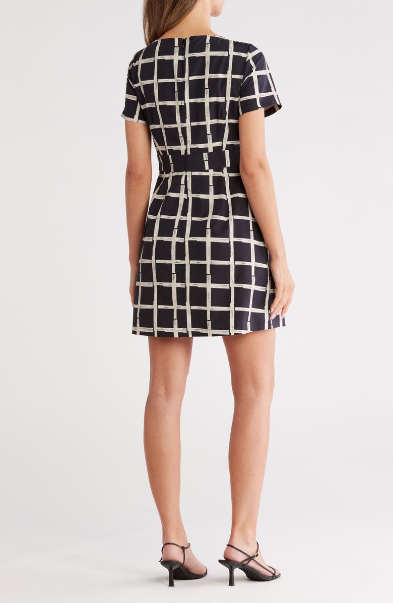 French Connection Funnel Neck Cotton Minidress, Alternate, color, Print