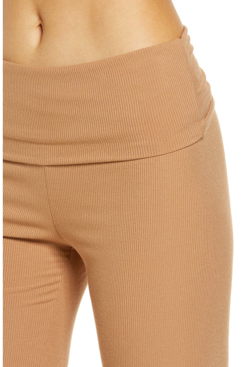 Soft Lounge Foldover Pants, Alternate, color, CAMEL