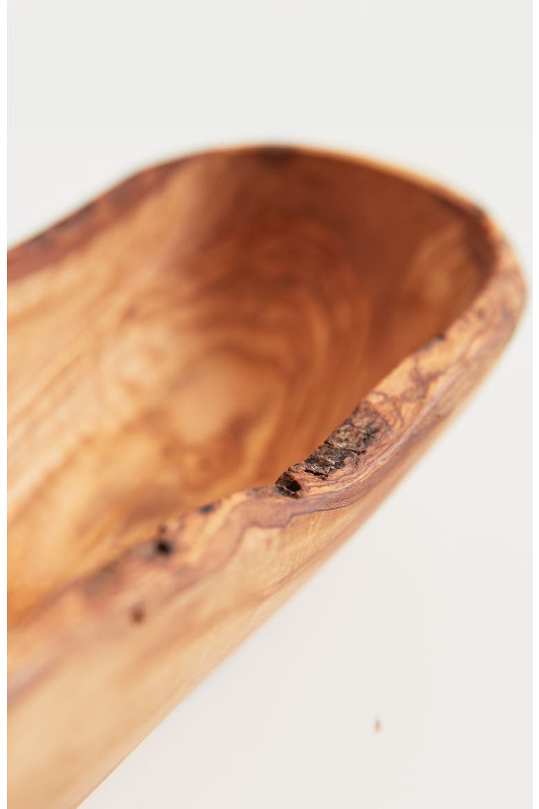 Olivewood Boat Shaped Bowl - Live Edge, Alternate, color, None