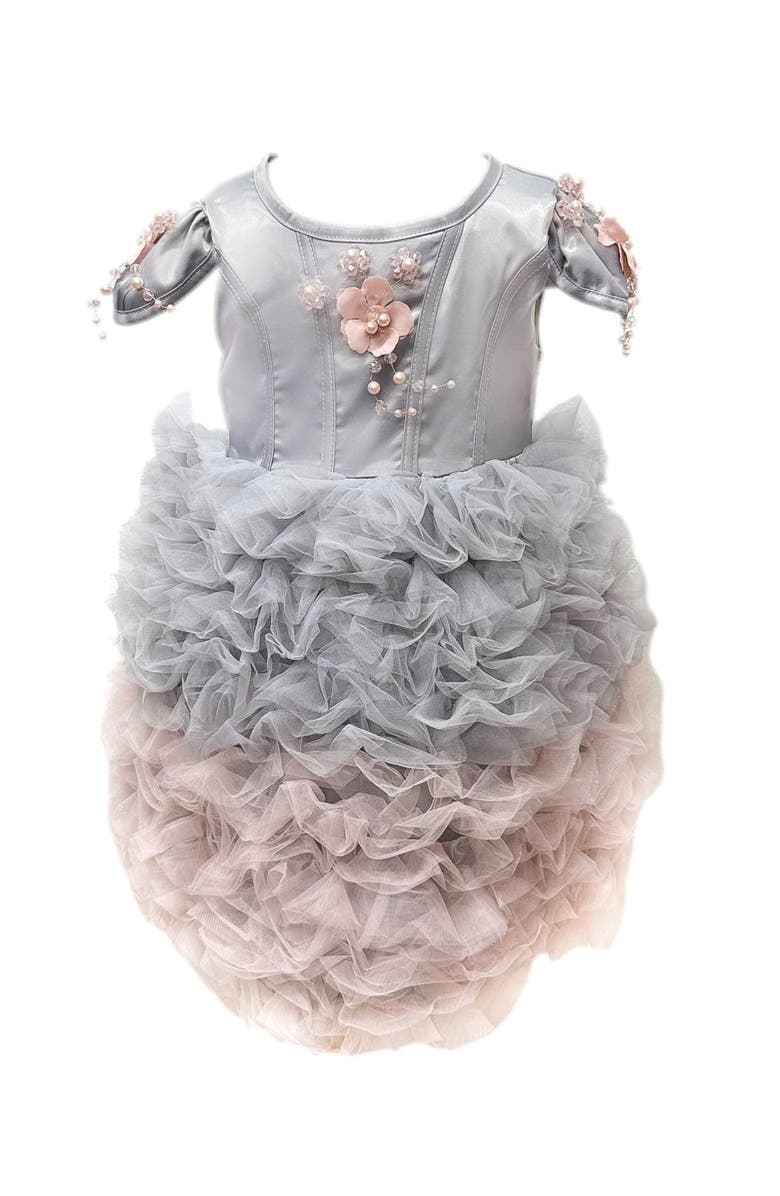 Petite Maison Kids Mia Ombré Cupcake Tulle Dress, Main, color, Grey And Pink Ombre
