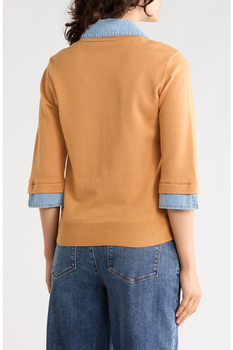 Argyle & Denim Sweater, Alternate, color, SADDLE MULTI