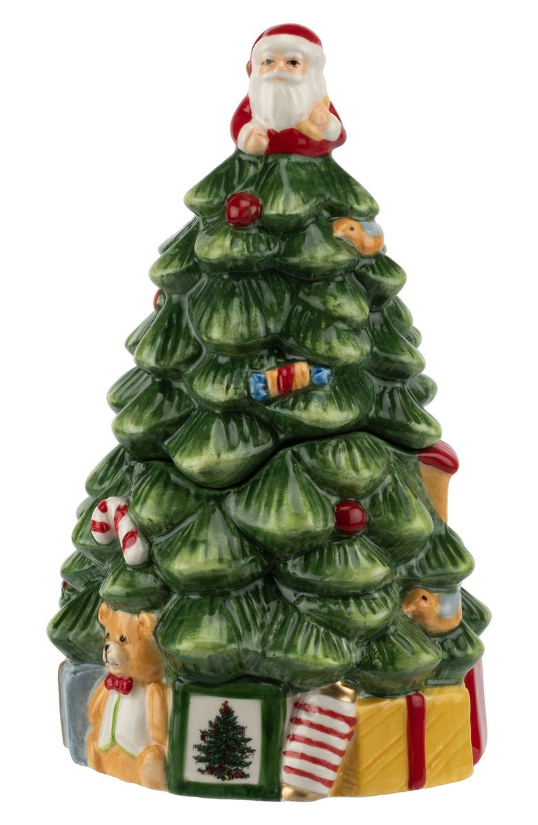 Spode Christmas Tree Sugar & Creamer Set, Alternate, color, Green