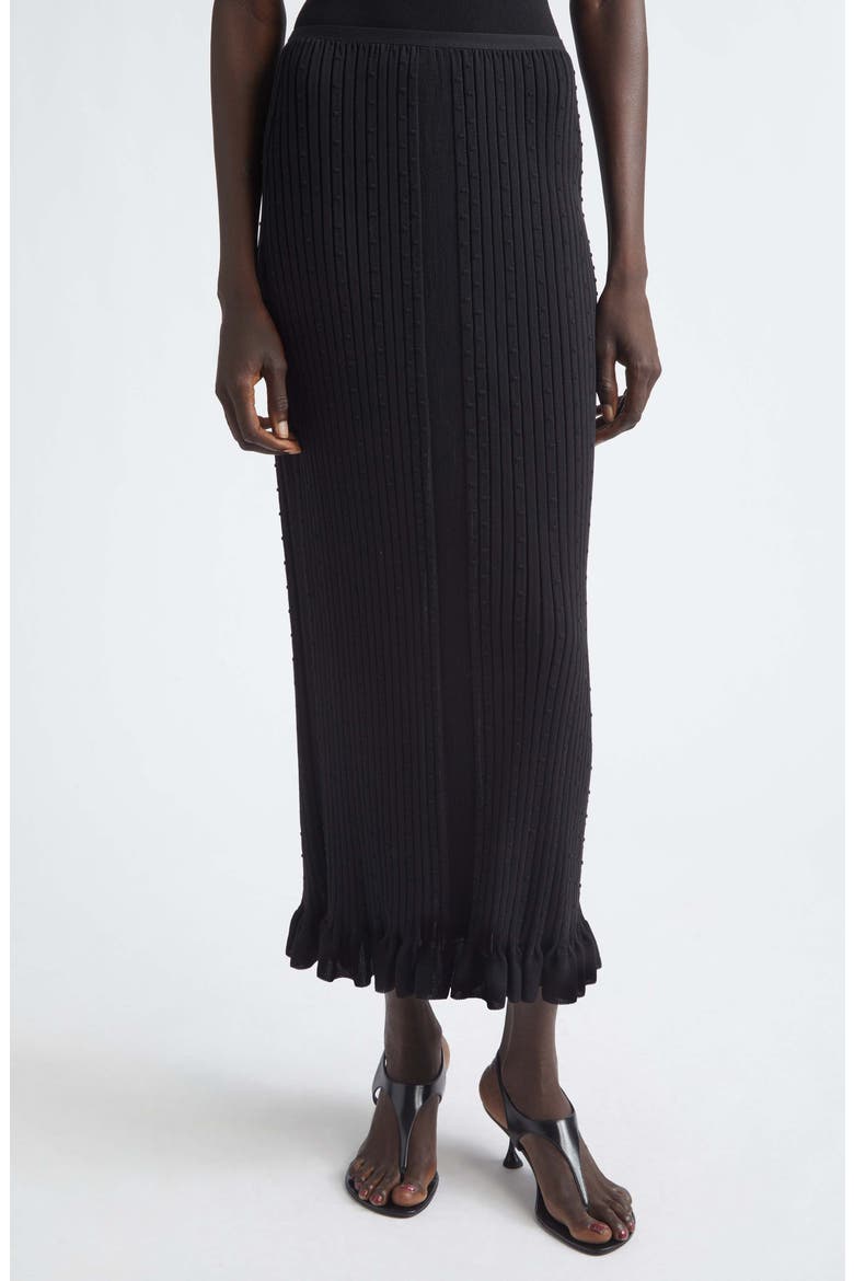 Monet Fine Bobble Knit Skirt, Main, color, BLACK
