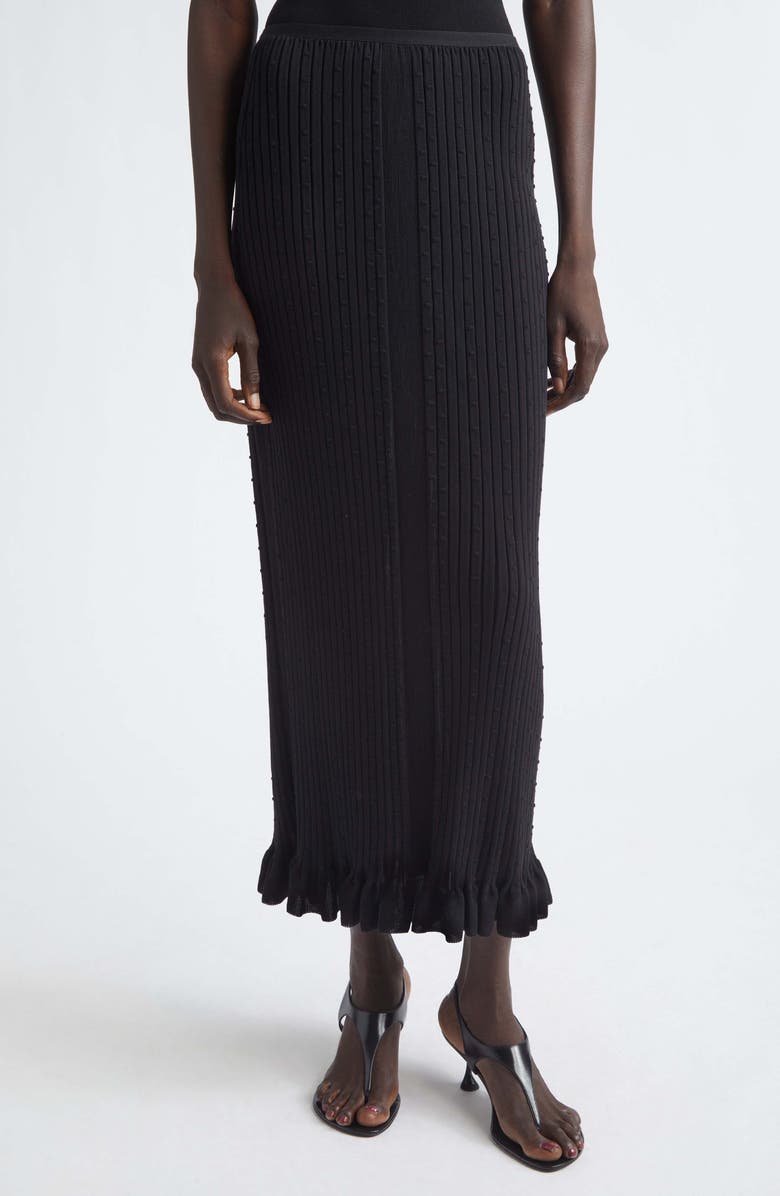 Proenza Schouler Monet Fine Bobble Knit Skirt, Main, color, Black