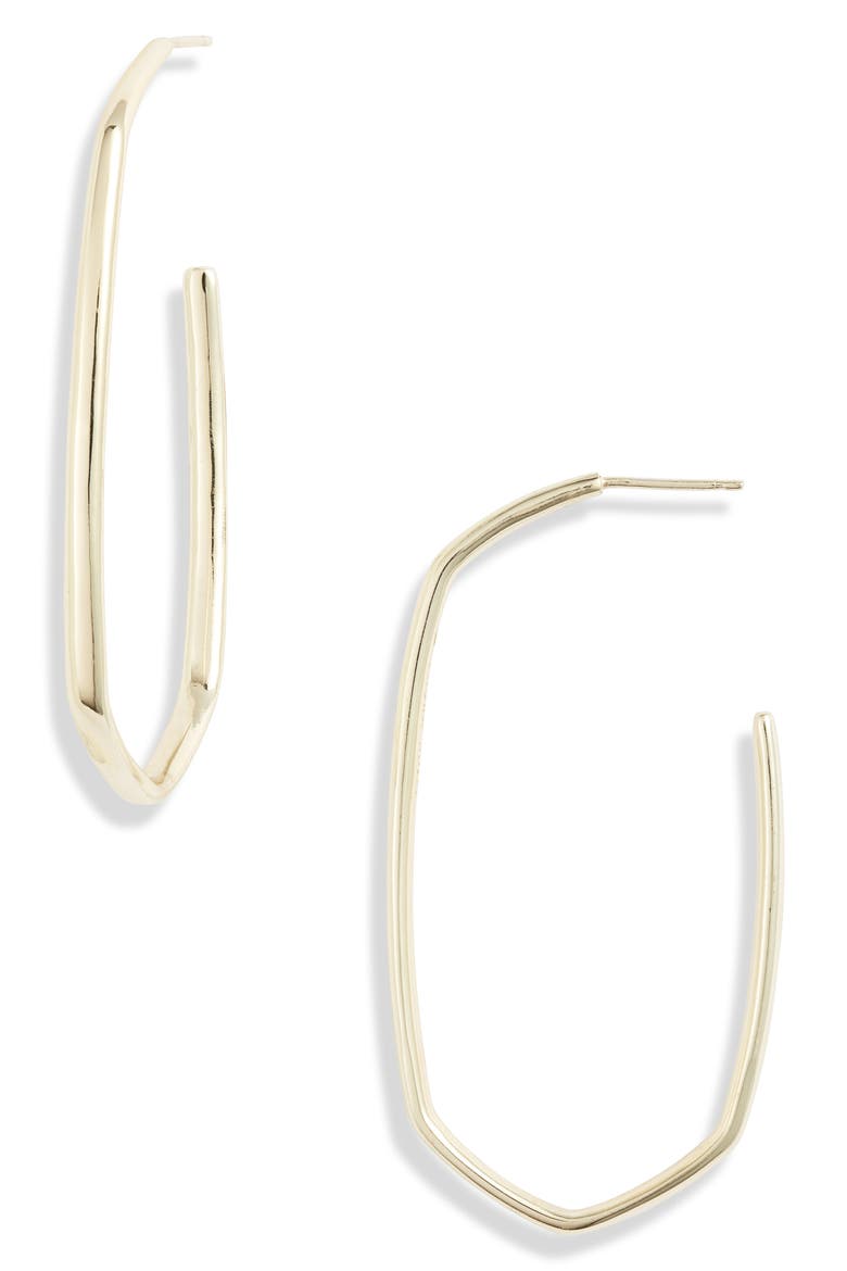 Danielle Hoop Earrings, Main, color, GOLD METAL