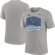 Nike Men's Nike Heather Gray Arizona Diamondbacks Cooperstown Collection Retro Tri-Blend T-Shirt