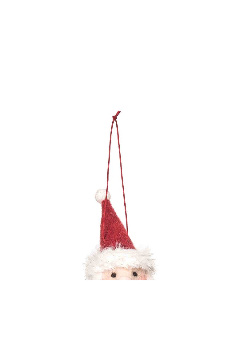 Santa Gift Ornament, Alternate, color, Red