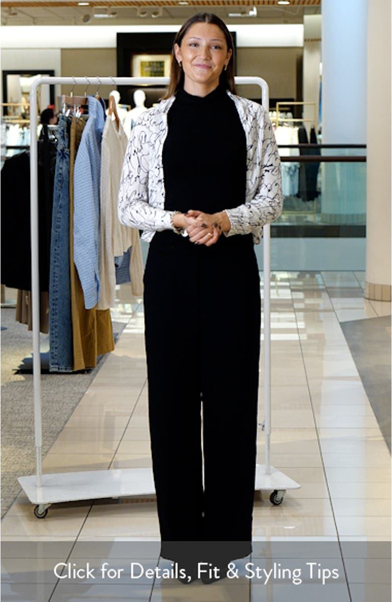 Cursive Cotton Blend Shrug Cardigan, sales video thumbnail