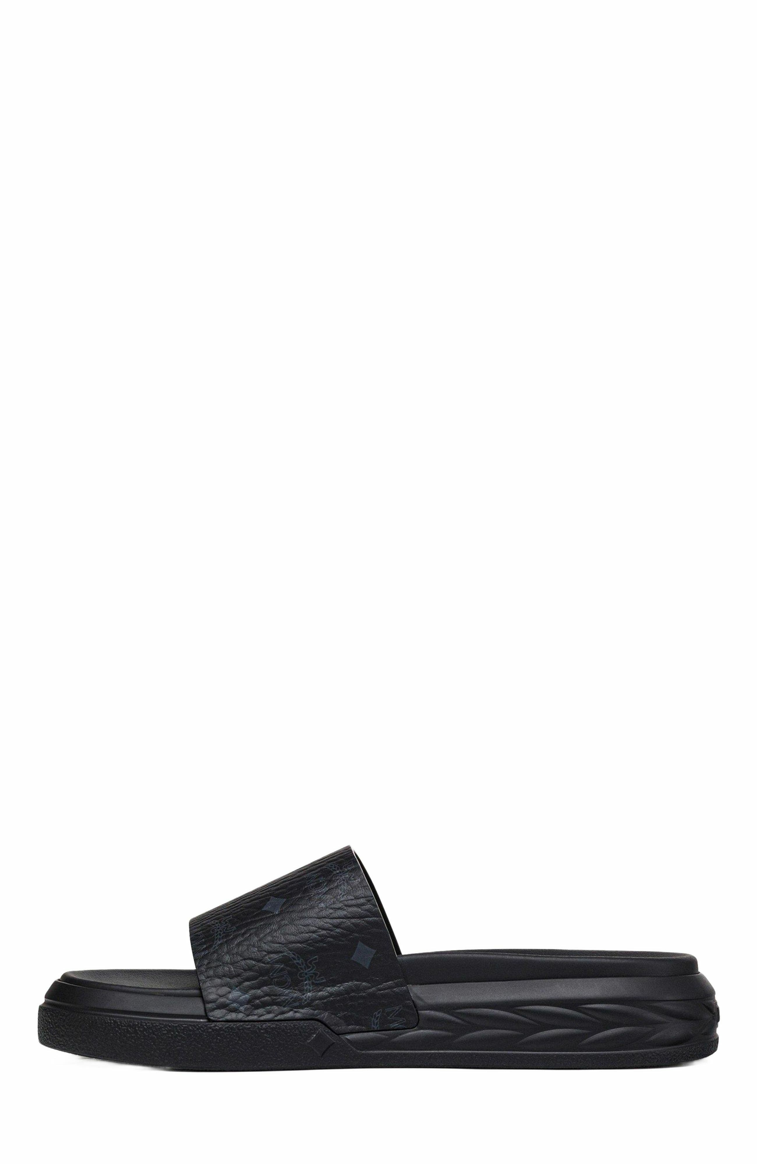 MCM Visetos Slide Sandals, Alternate, color, 