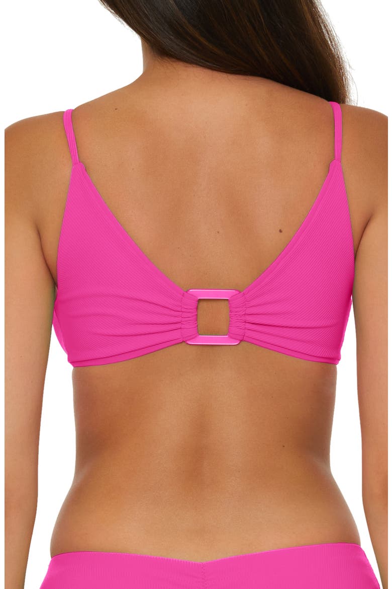 Buckle Reversible Bikini Top, Alternate, color, FUCHSIA
