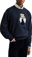Ralph Lauren Purple Label Bear Patch Fleece Sweatshirt