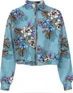 Lords of Harlech Exotic Floral Womens Cropped Zip Jacket