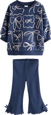 NEXT Print Sweatshirt & Flare Leggings Set