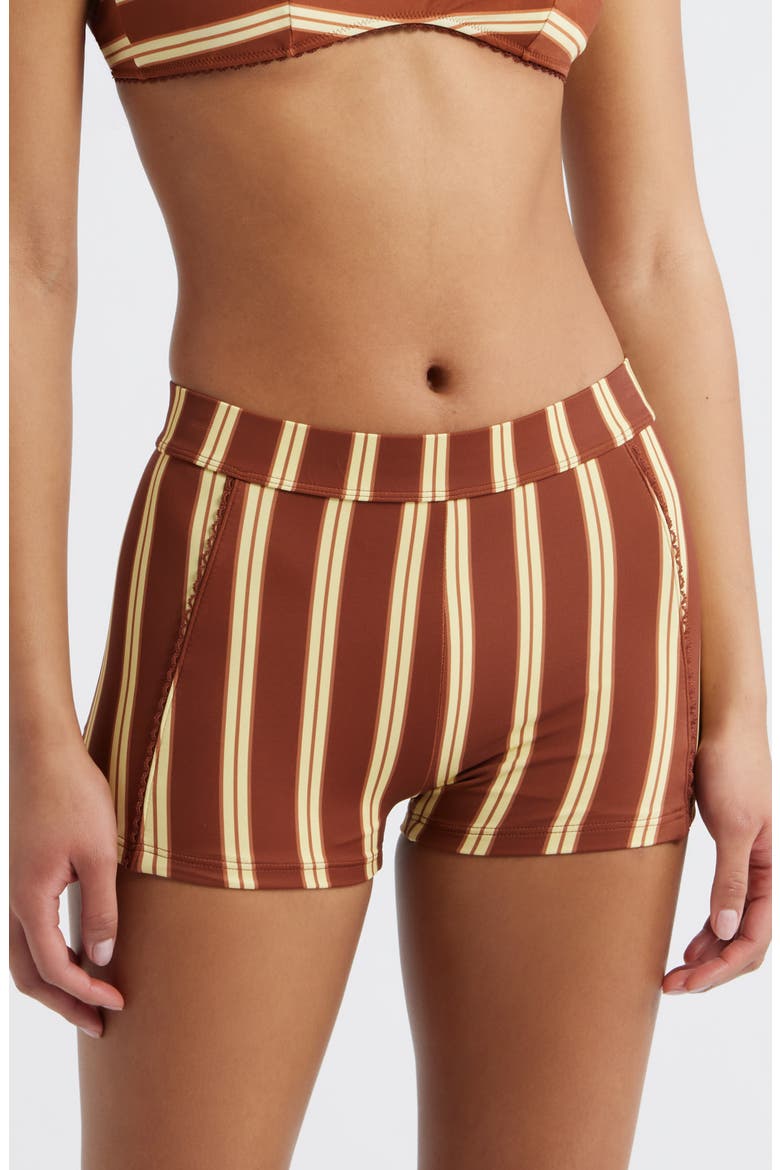 Trudi Swim Shorts, Main, color, BROWN