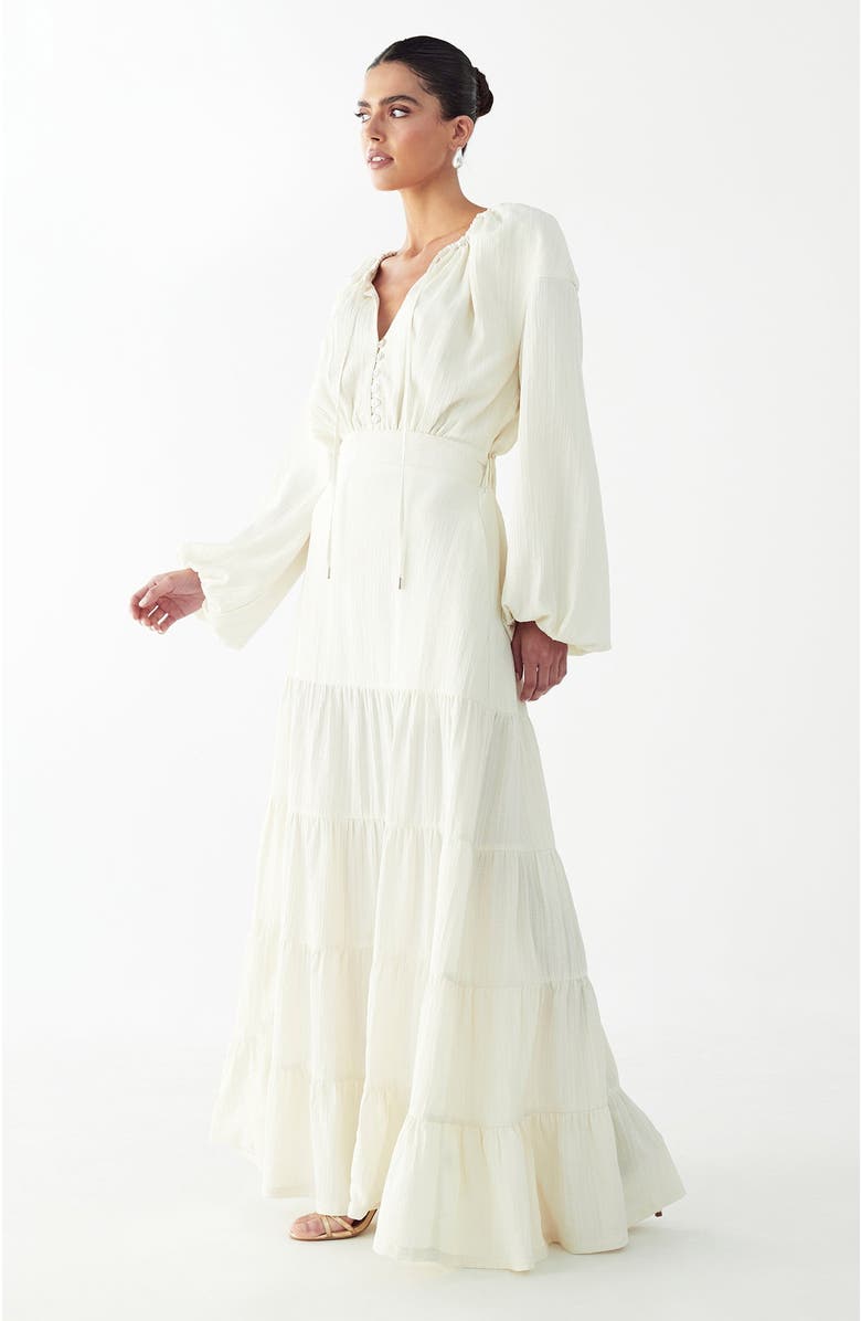 WILLA Golden Maxi Dress, Alternate, color, Natural