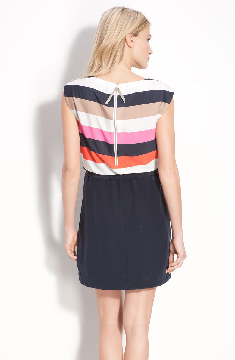Eliza J Stripe Mock Two Piece Dress, Alternate, color, 