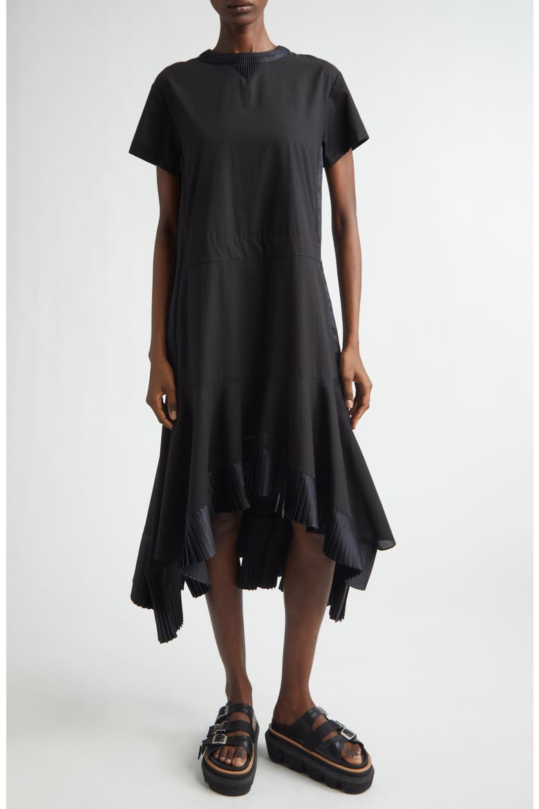 Cotton Broadcloth Dress, Main, color, BLACK