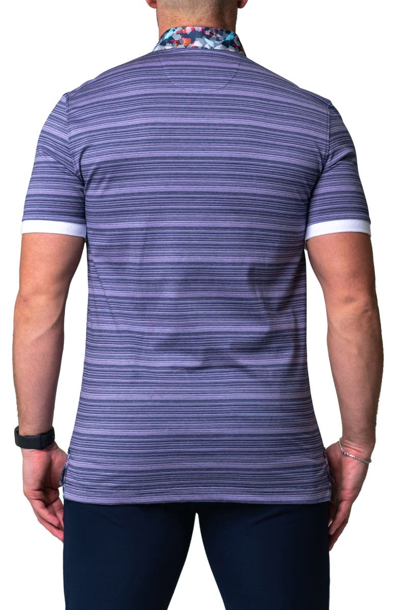 Maceoo Mozartbayu Purple Short Sleeve Cotton Polo, Alternate, color, Purple