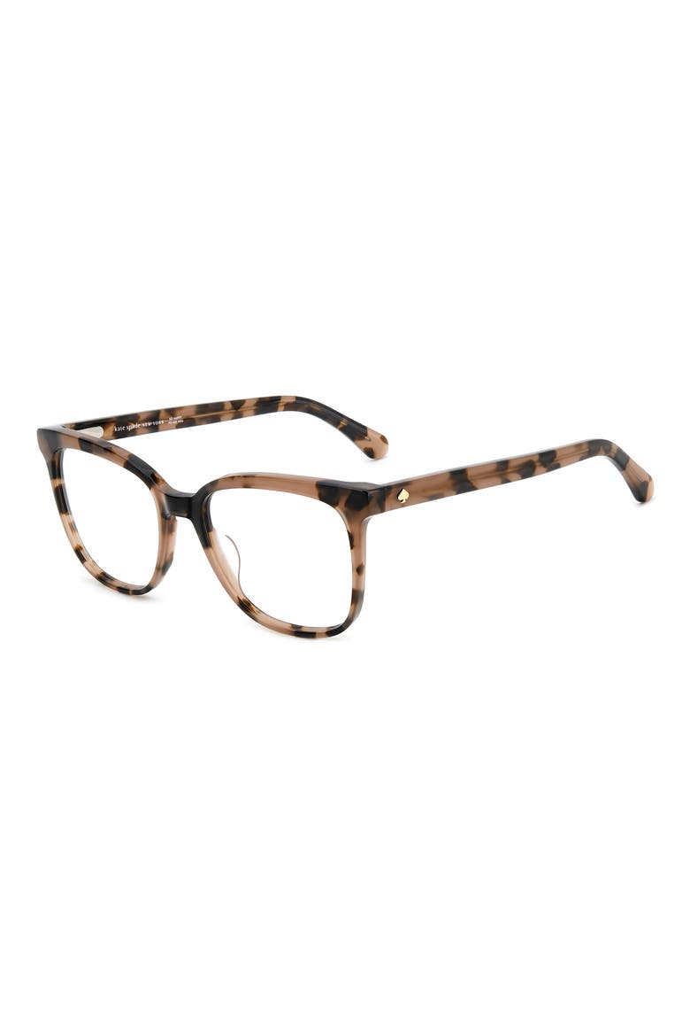 brieana 53mm square reading glasses, Alternate, color, HAVANA