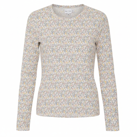 Soft Knit Long Sleeve Raw Edge T-Shirt