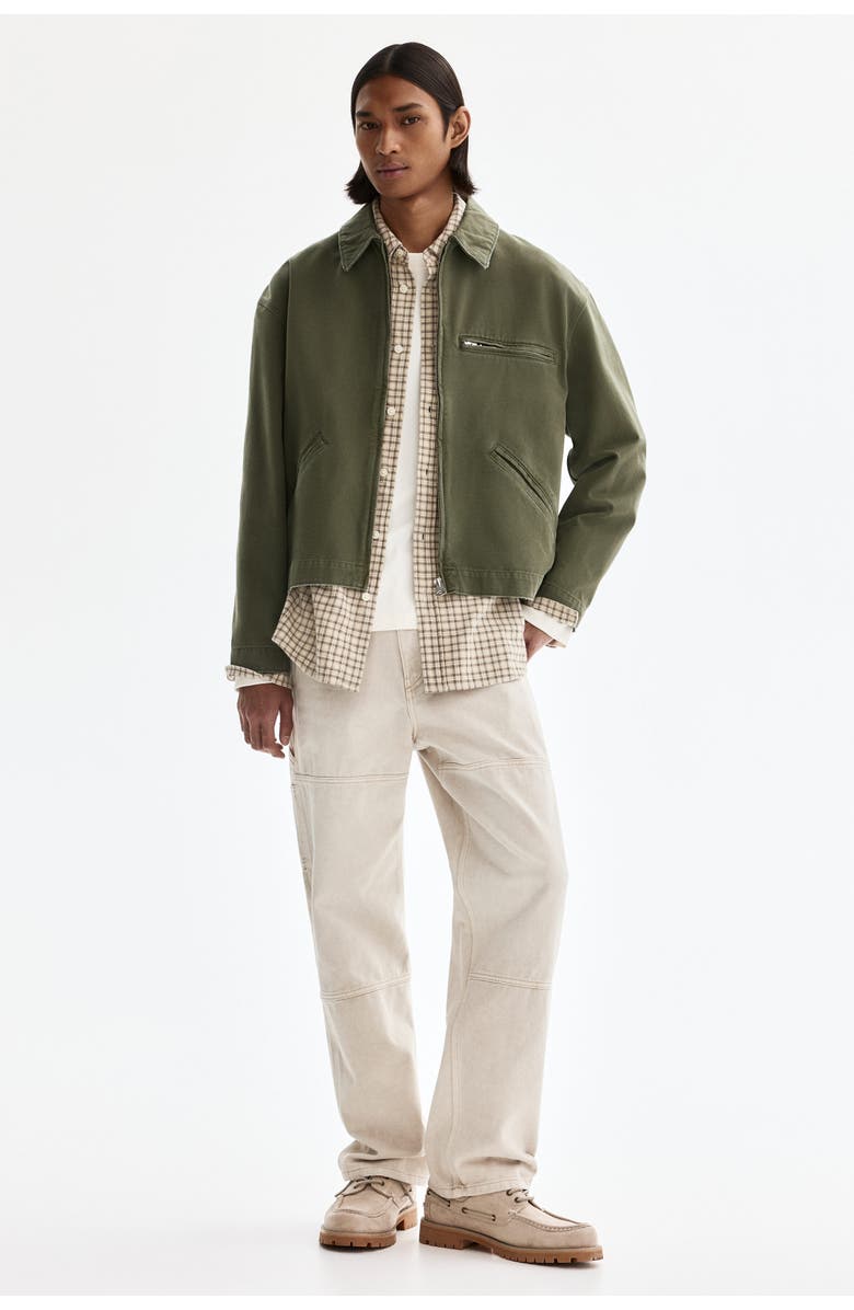 H&M Collared Jacket, Alternate, color, Khaki Green