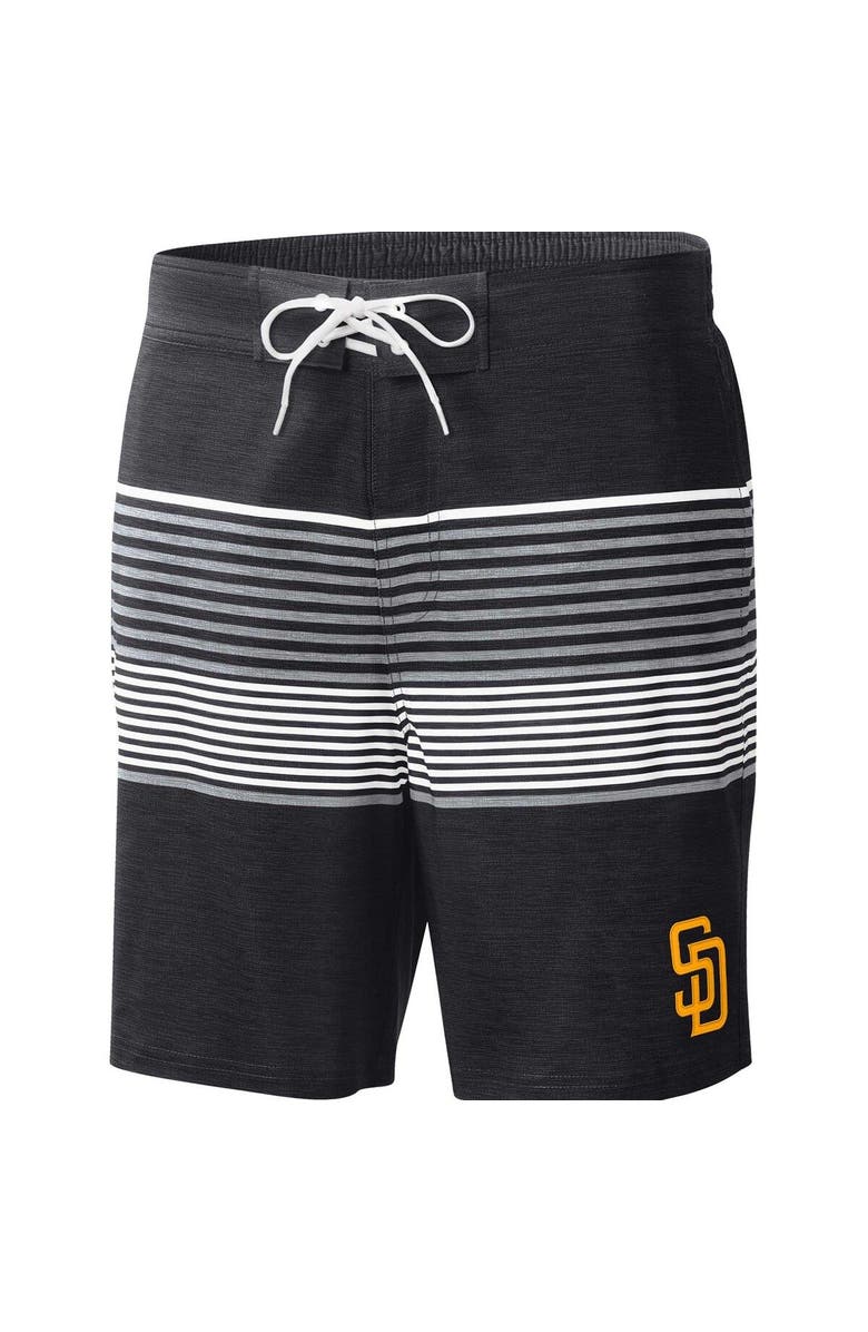 G-III SPORTS BY CARL BANKS Men's G-III Sports by Carl Banks  Black San Diego Padres Coastline Volley Swim Shorts, Alternate, color, Black