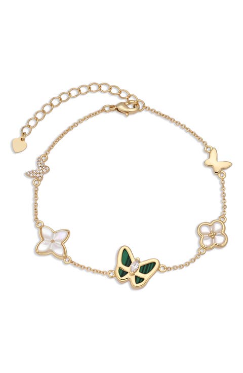 Carmen 14k Gold Plated Butterfly Bracelet