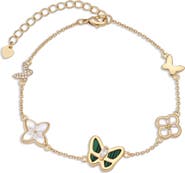 EYE CANDY LOS ANGELES Carmen 14k Gold Plated Butterfly Bracelet