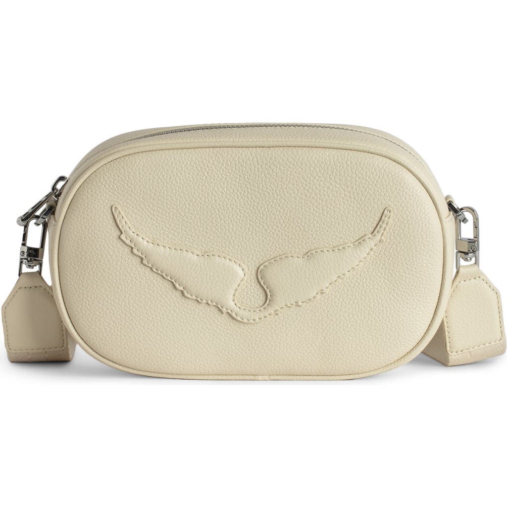 Zadig & Voltaire Rock With You Grained Leather Crossbody Bag In Neutral
