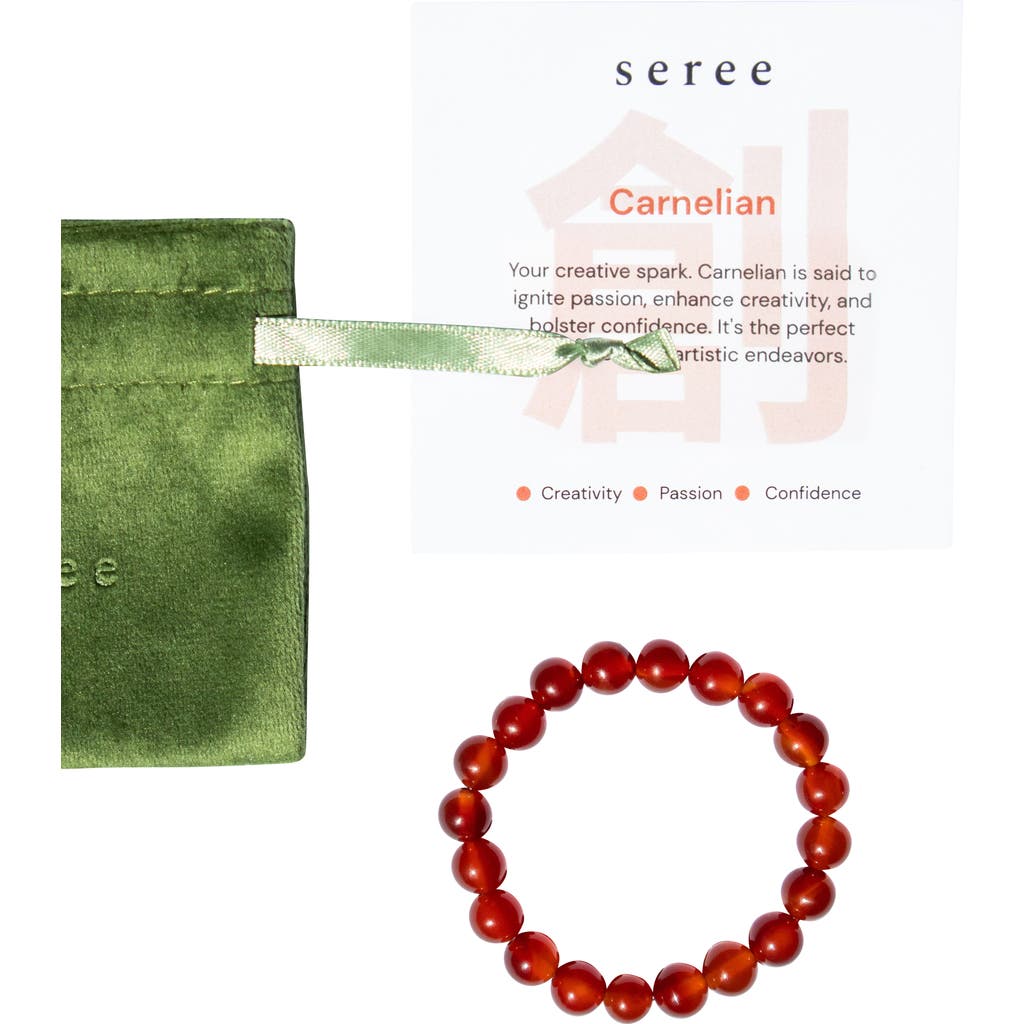 Seree Manifest Collection Confidence Red Crystal Beaded Bracelet
