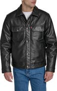 Levi's® Relaxed Water Resistant Faux Leather Trucker Jacket