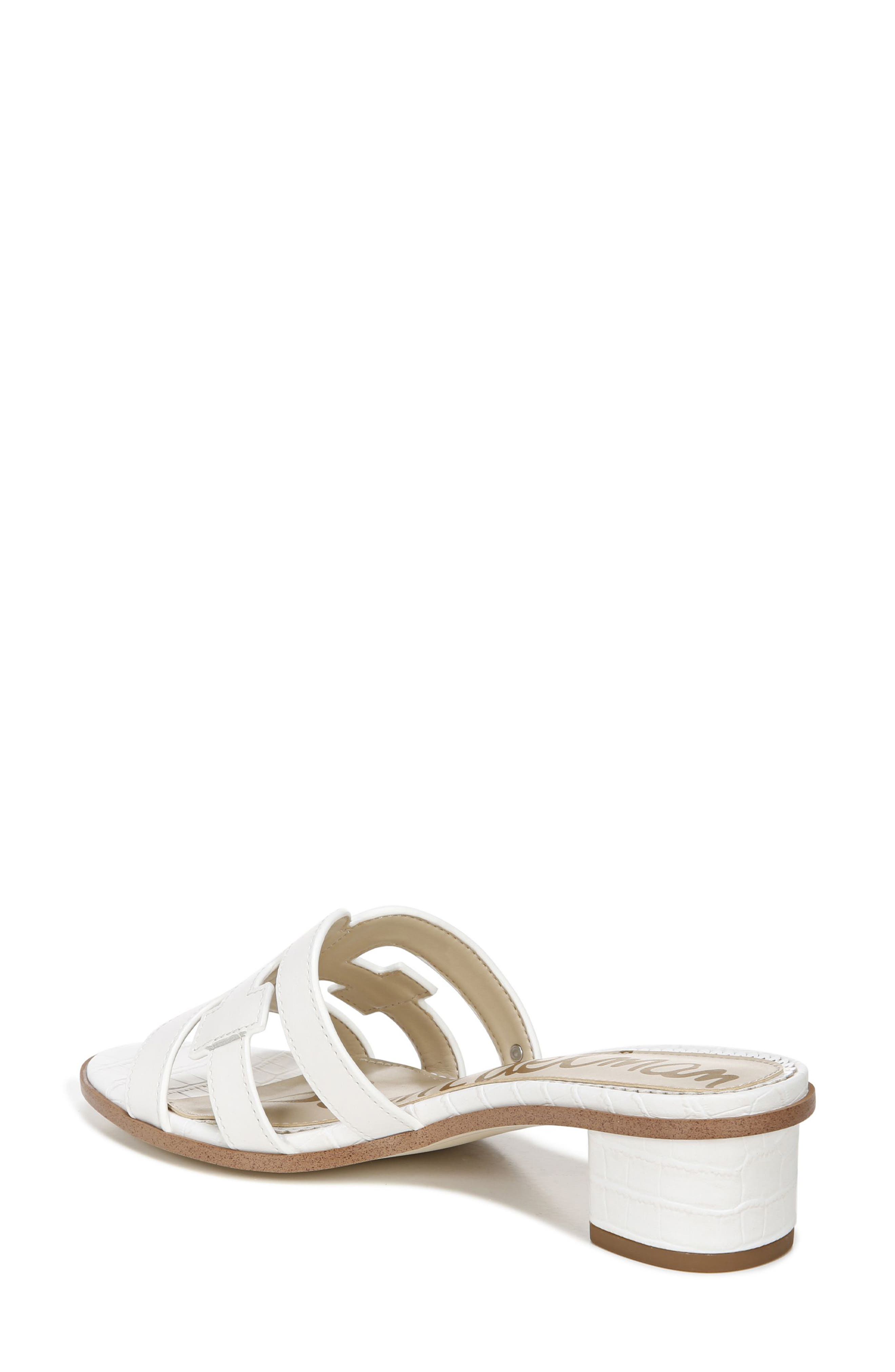 Illie Logo Strap Slide Sandal, Alternate, color, BRIGHT WHITE LEATHER