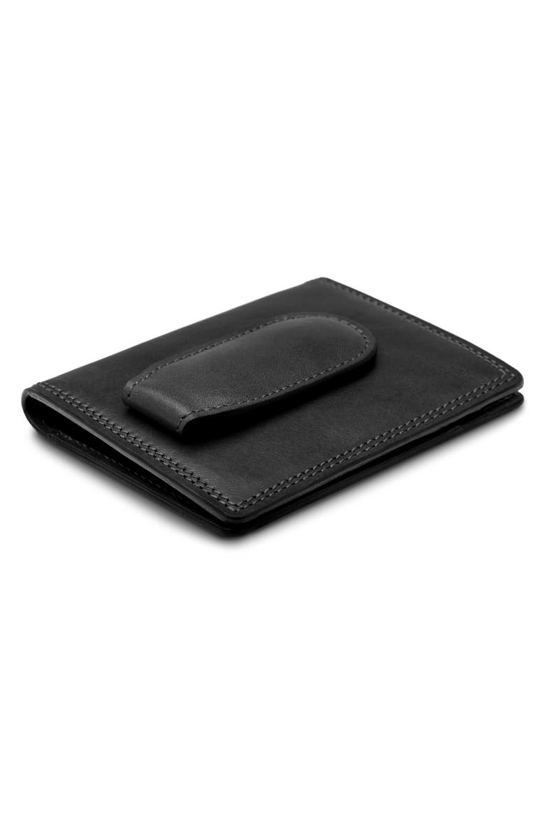 Deluxe Leather Front Pocket Wallet, Alternate, color, BLACK