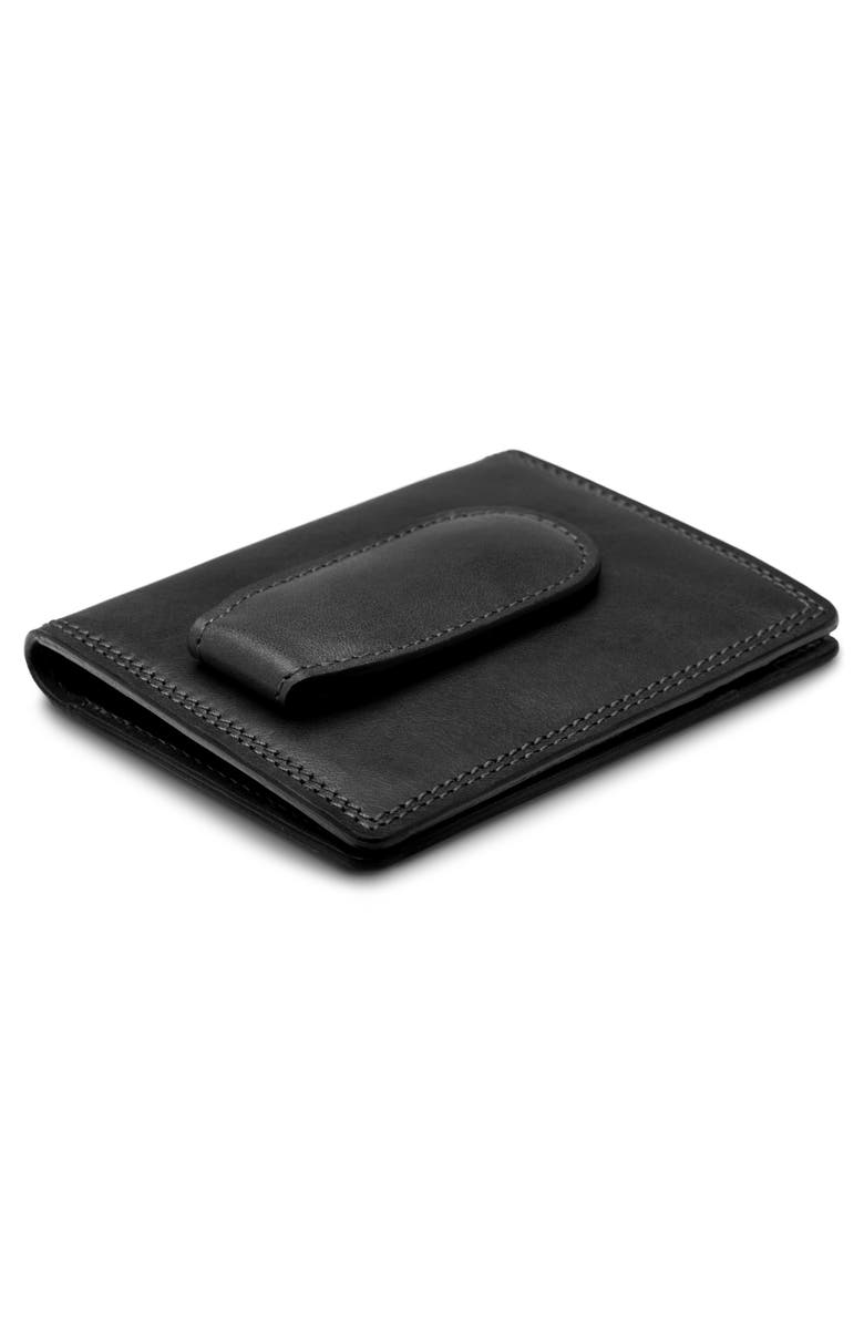 Bosca Deluxe Leather Front Pocket Wallet, Alternate, color, Black