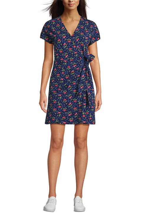 Cotton Modal V Neck Mini Wrap Dess