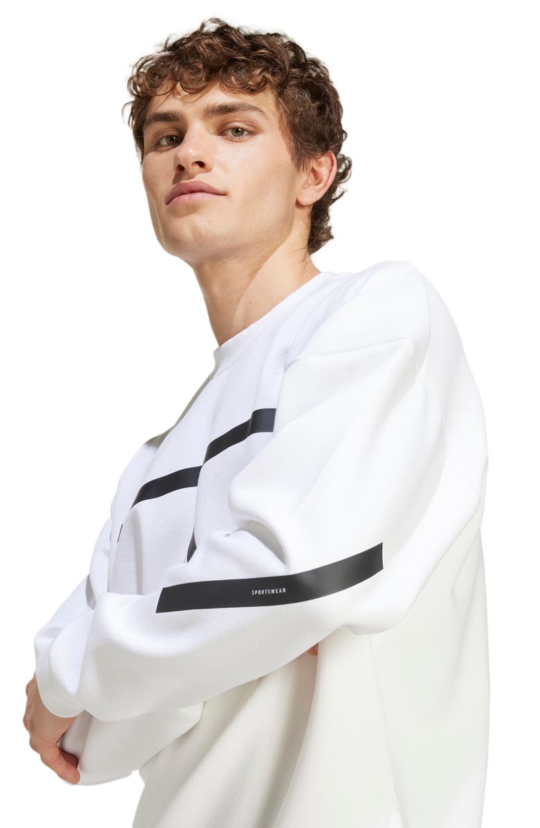 adidas Z.N.E Oversize Crewneck Sweatshirt, Alternate, color, 